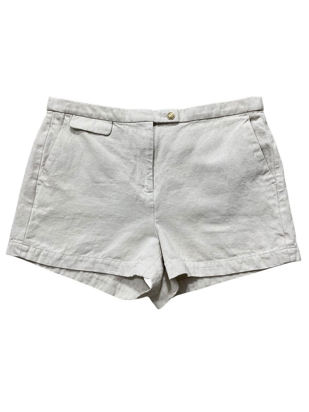 J Crew 3” Suit Shorts Textured Linen Blend Womens Size 10